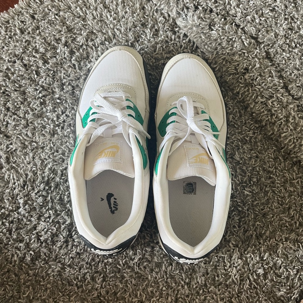 Nike Air Max White and Green Sneakers - Picture 8 of 8